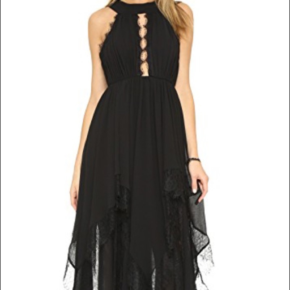Ivory tower Black maxi dress